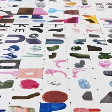 Ausstellungsaufbau, Zeichnungen von Ronan & Erwan Bouroullec, © Studio Bouroullec
